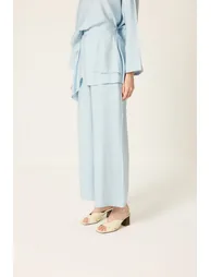 Belted Blouse and Pants Set - 3