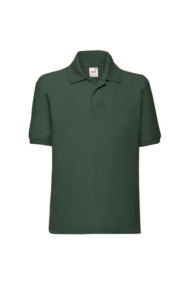 Fruit of the Loom Childrens/Kids 65/35 Plain Pique Polo Shirt - Bottle Green