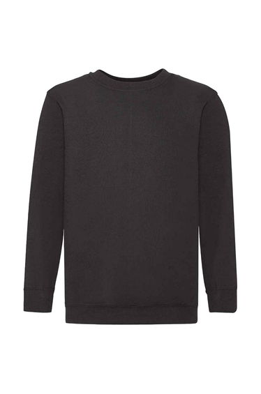 Fruit of the Loom Kids/Childrens Classic Drop Shoulder Sweatshirt - Black