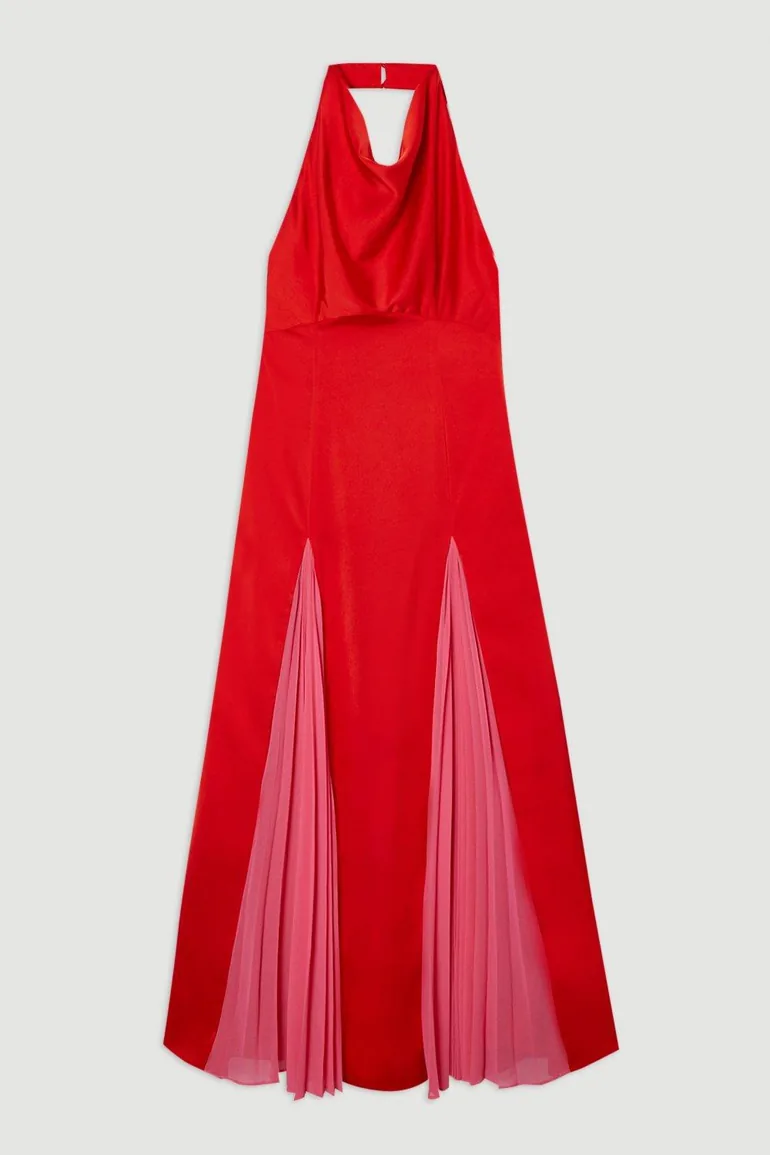 Drama Halter Pleat Insert Woven Maxi Dress Karen Millen : Premium Dresses : VogaCloset Kazakhstan Drama Halter Pleat Insert Woven Maxi Dress Karen Millen : Premium Dresses : VogaCloset Kazakhstan