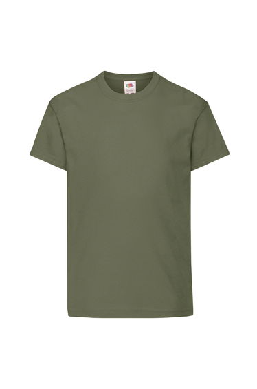 Fruit Of The Loom Childrens/Kids Original Short Sleeve T-Shirt - Classic Olive