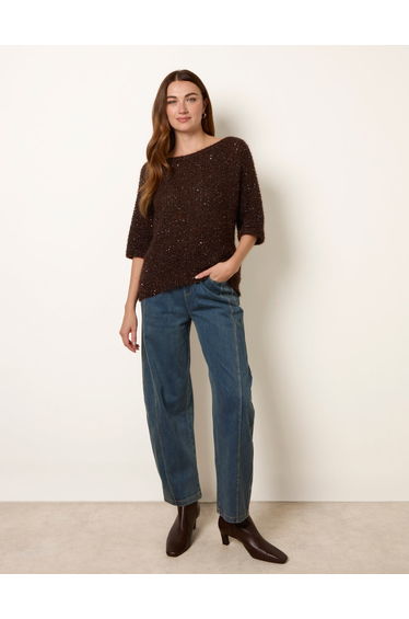 Sequin Feather Jumper