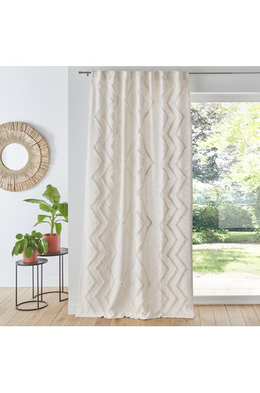 Assa Tufted Hidden Hook 100% Cotton Curtain