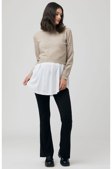 Sandy Detachable Nursing Knit (Latte)