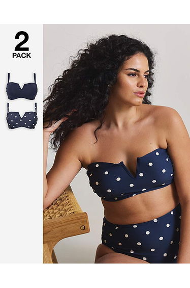 2 Pack Bandeau Bikini Tops