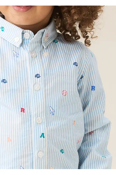 Zion Mini All Over Print Stripe Shirt