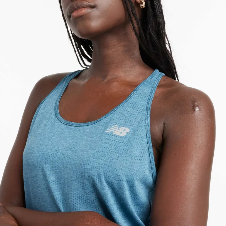 Women's New Balance Athletics Tank Top in Blue - 3