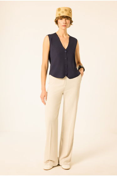 BUTTONED KNIT VEST