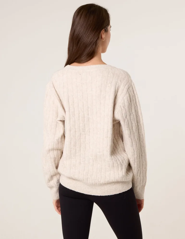 Round Neck Jumper With Sequin - 3