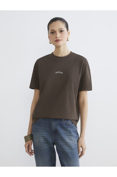 Embroidered Crew Neck Women's T-Shirt