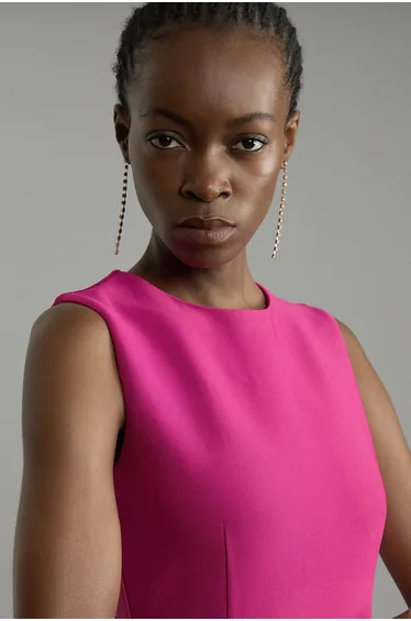 Figure Form Bandage Tassel Hem Dress