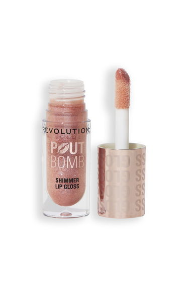 Revolution Pout Bomb Shimmer Gloss Glimmer Nude