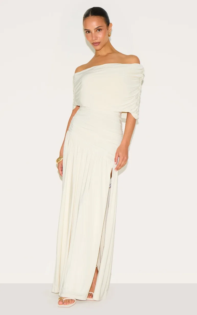 petite white maxi dress Miss Selfridge Petite broderie milkmaid maxi dress in white