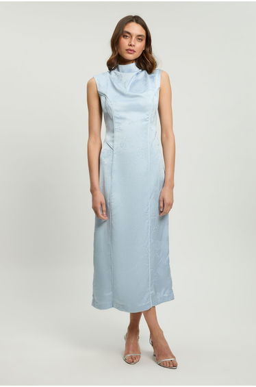 Petite Jacquard Sleeveless Woven Maxi Dress