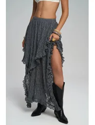 MAI STUDIOS Mireya Asymmetric Lace Skirt - 2