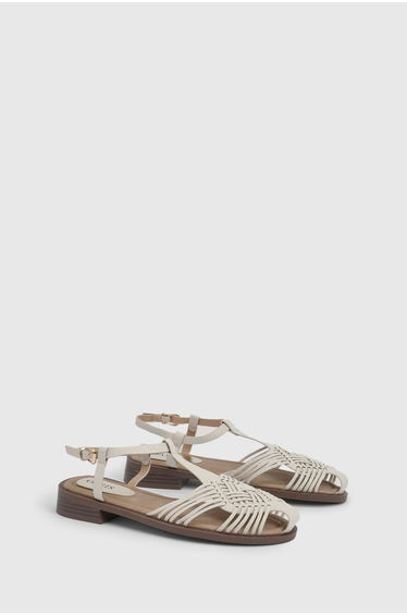 Kathrina T-Bar Low Heel Sandals