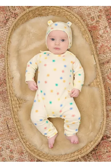 Dreamy - Rainbow Sunshine Organic Baby Playsuit