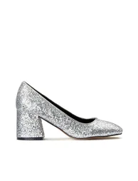 Glittery Block Heels