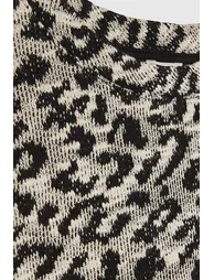 Girls Beige Leopard Whipstitch T-shirt Set - 2