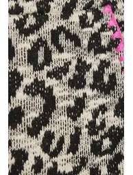 Girls Beige Leopard Whipstitch T-shirt Set - 3