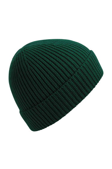 Beechfield Engineered Knit Ribbed Beanie - Bottle Green