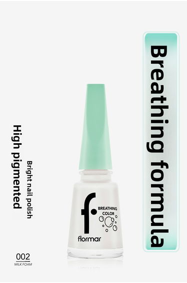 Breathing Shiny Nail Polish - Breathing Color Nail Enamel - 002 Milk Foam