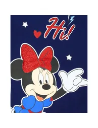 Minnie Mouse Girls Hi Glitter T-Shirt - Navy - 2