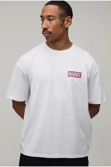Oversized Spider Man License Print T-Shirt - white
