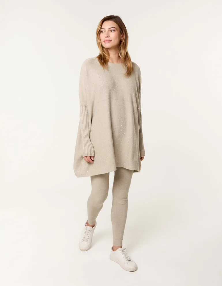 Scattered Studded Embellished Knitwear Set - 1