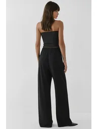Wide Leg Textured Knit Pants - 3