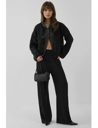 Wide Leg Textured Knit Pants