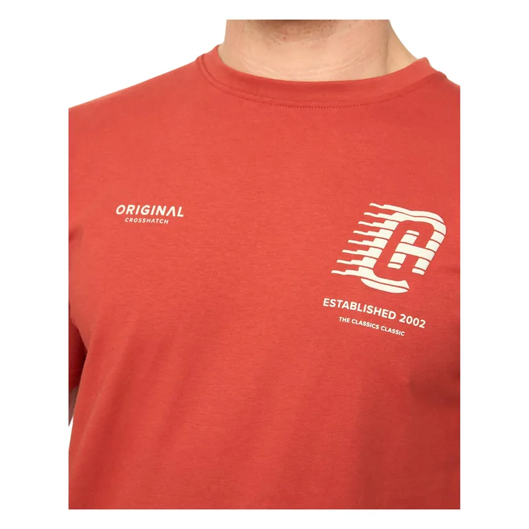 Crosshatch Mens Morville Cotton T-Shirt - Red - 2