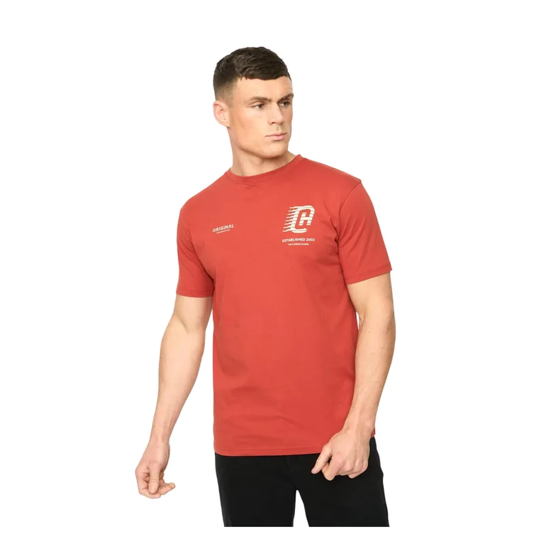 Crosshatch Mens Morville Cotton T-Shirt - Red - 1