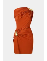 Metallic Sleeveless Mini Dress - 3