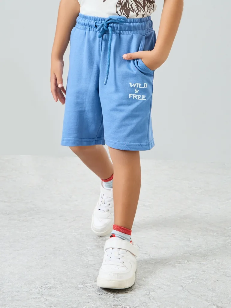 Boys Cotton Eagle Print T-Shirt and Shorts Set - 3