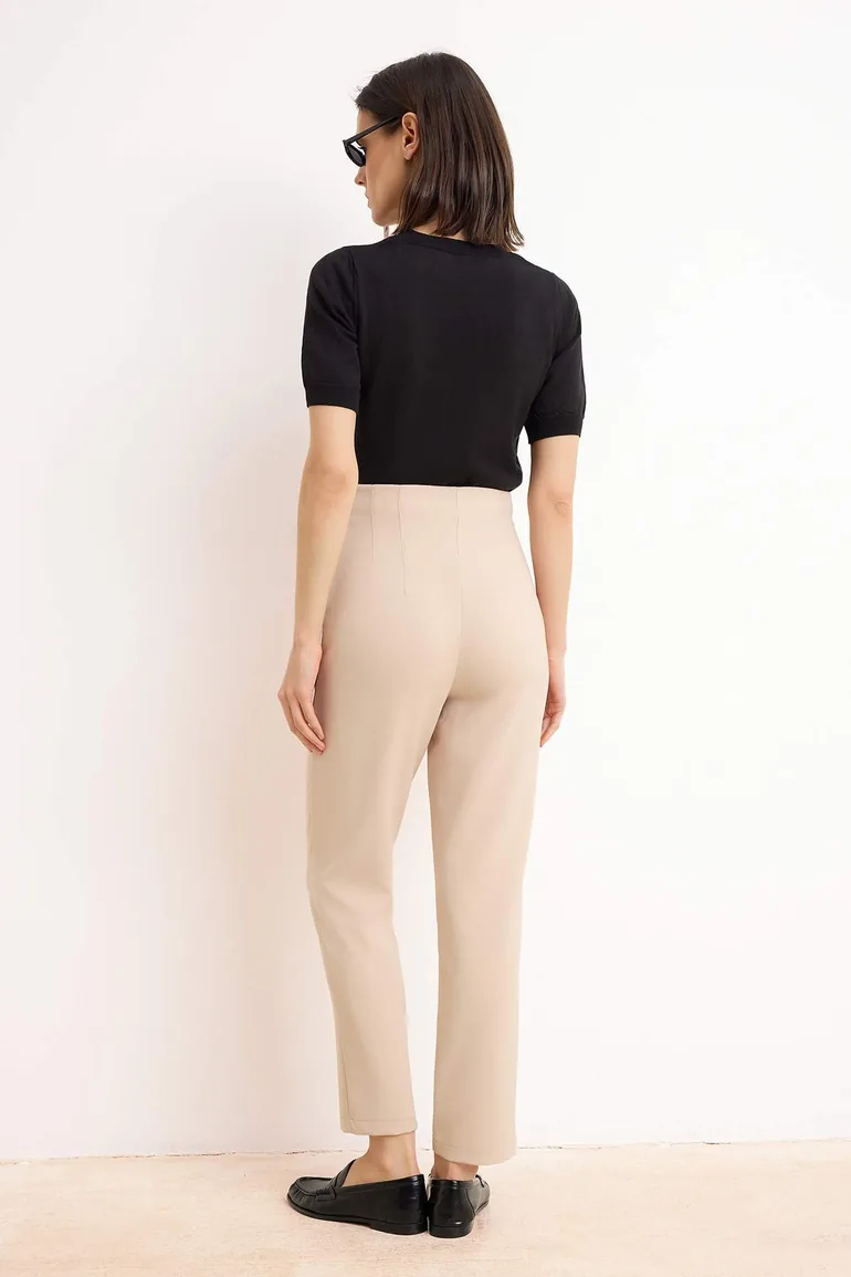 Pants - Beige - Straight - 3