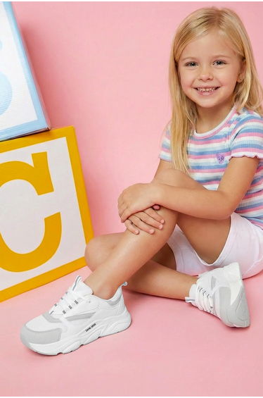 Kids Ds 1838 White Children's Sneaker Casual Sports Shoes product thumbnail 3