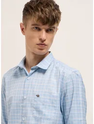 Men Checked Tailored Fit Shirt - 1