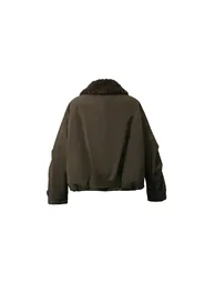 Wool Collar Belted Down Jacket - 8