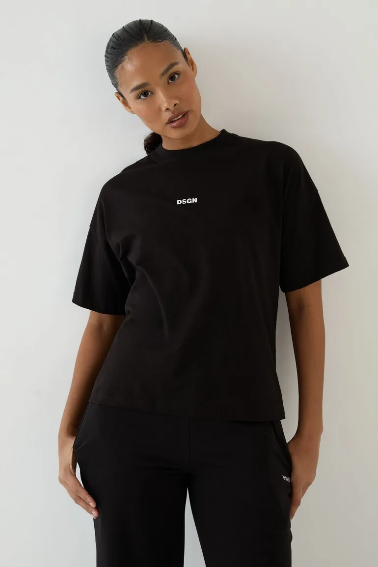 DSGN Studio Chrome Oversized T-Shirt - black - 1