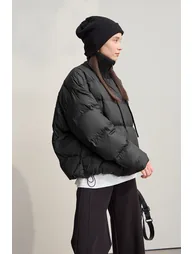 Loose Turtleneck Down Jacket - 5