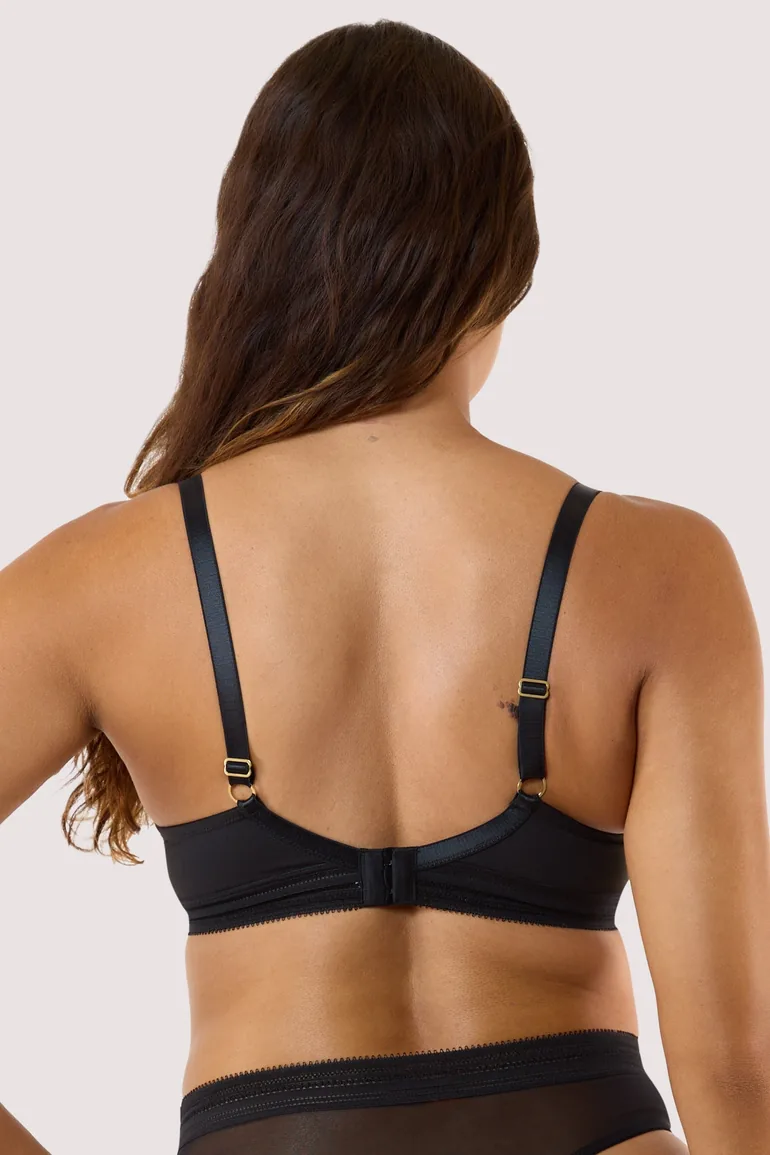 Icon Black Microfiber Moulded Cup Bra - 3
