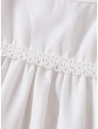 Girls White Sleeveless Top and Gingham Pants Set - 5