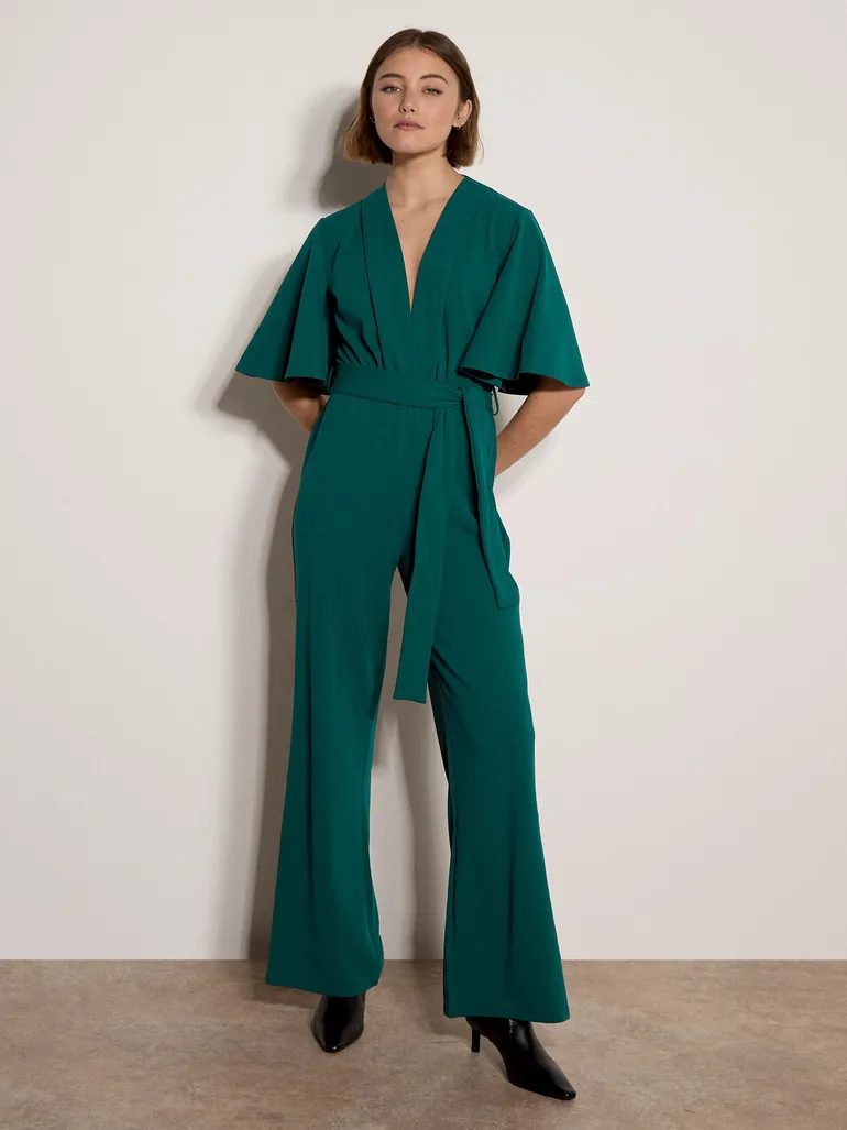 Jersey Crepe Straight-Leg Jumpsuit