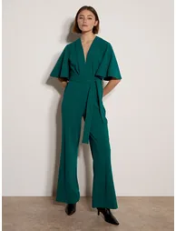 Jersey Crepe Straight-Leg Jumpsuit
