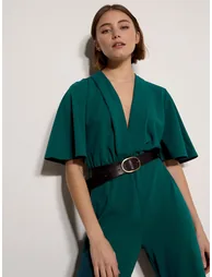 Jersey Crepe Straight-Leg Jumpsuit - 4