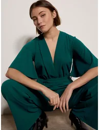 Jersey Crepe Straight-Leg Jumpsuit - 1