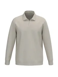 Spasso Mens Polo Neck Jumper - Ivory
