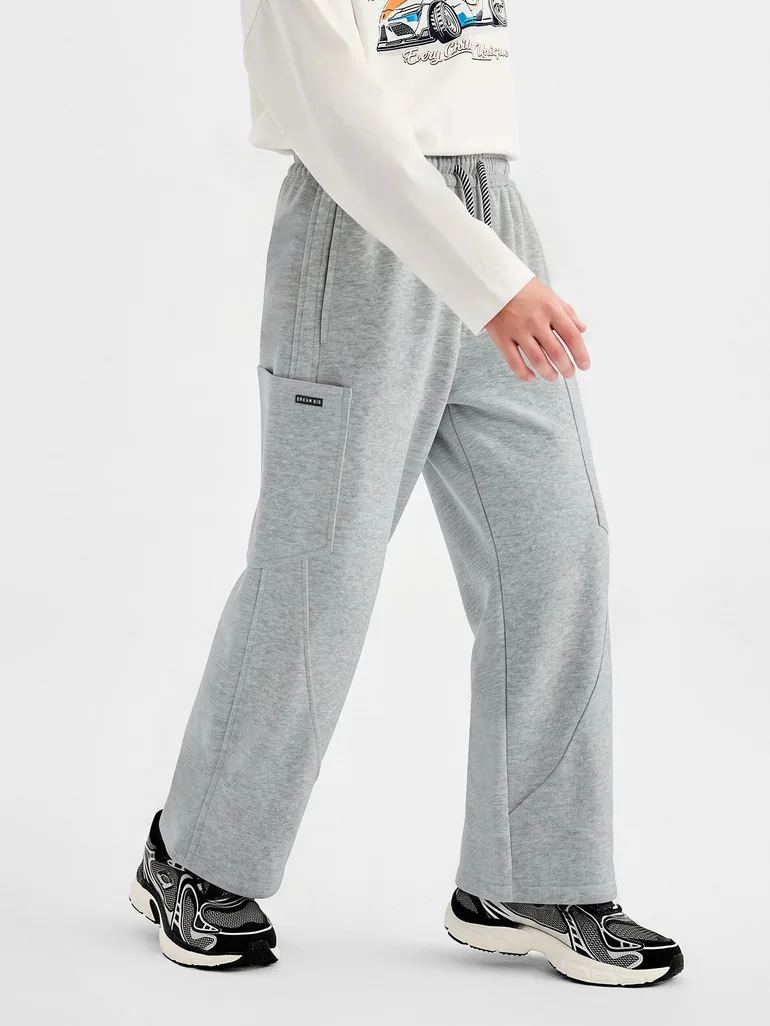 Boys' Pants with Drawstring Waist and Pockets - 1
