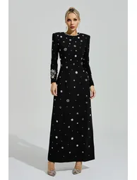 Marico Black Diamond Long Sleeve Dress - 1